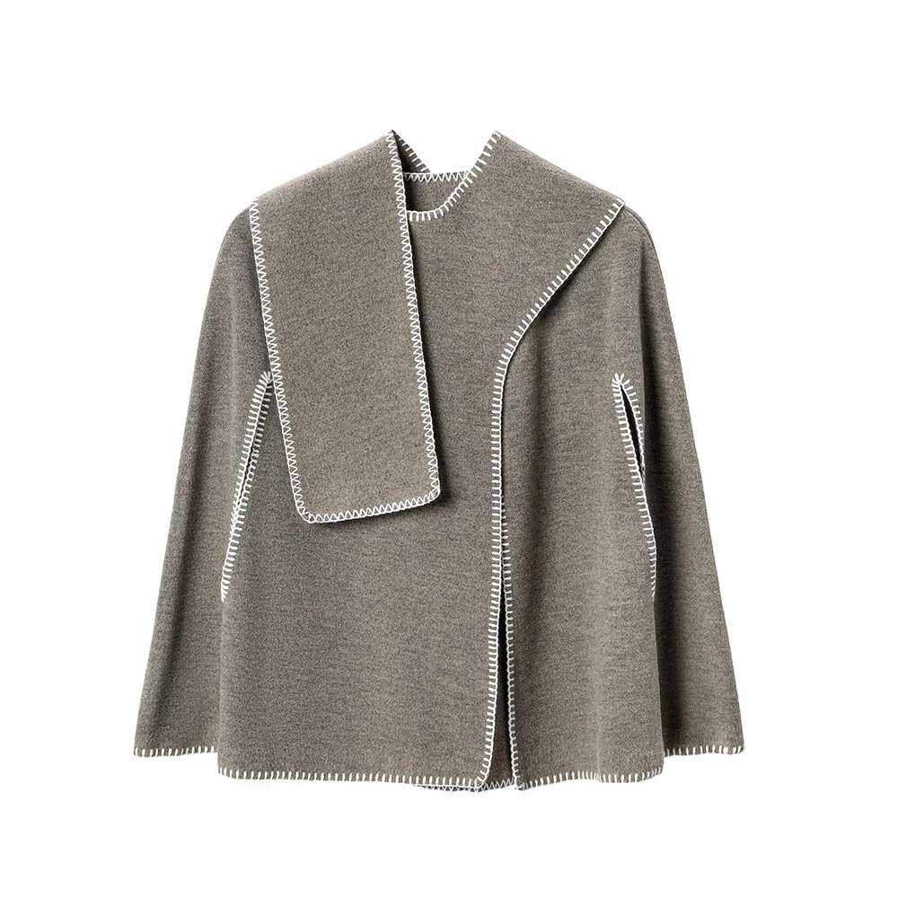 Warm Woolen Cape Shawl
