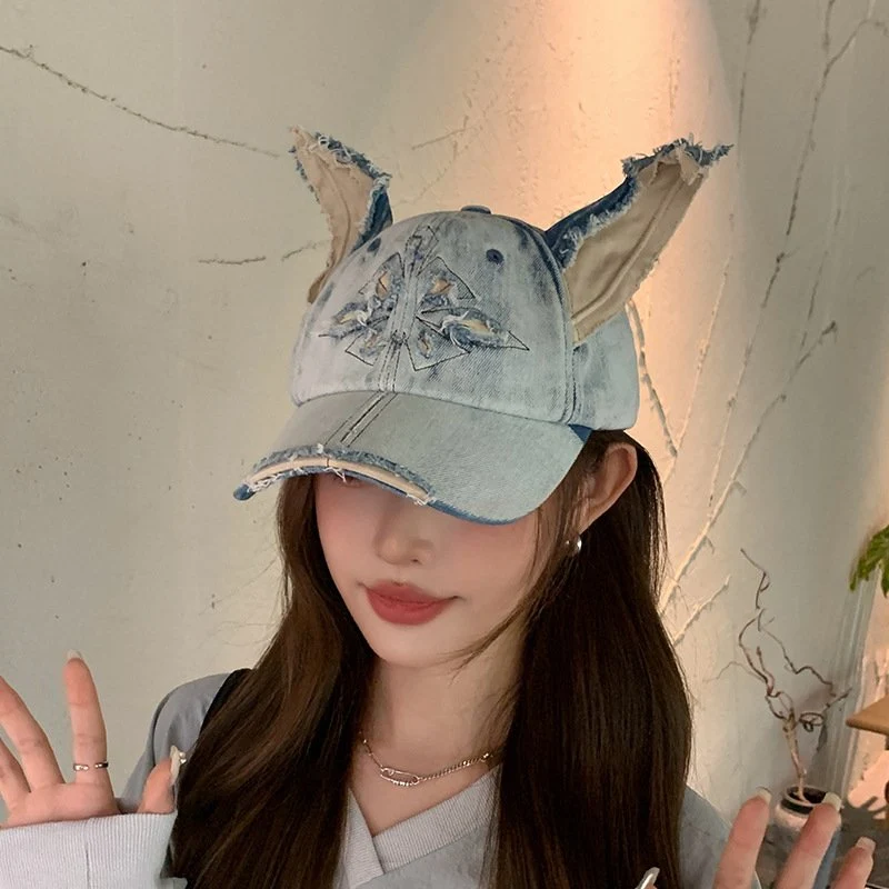 Washed Denim Cap