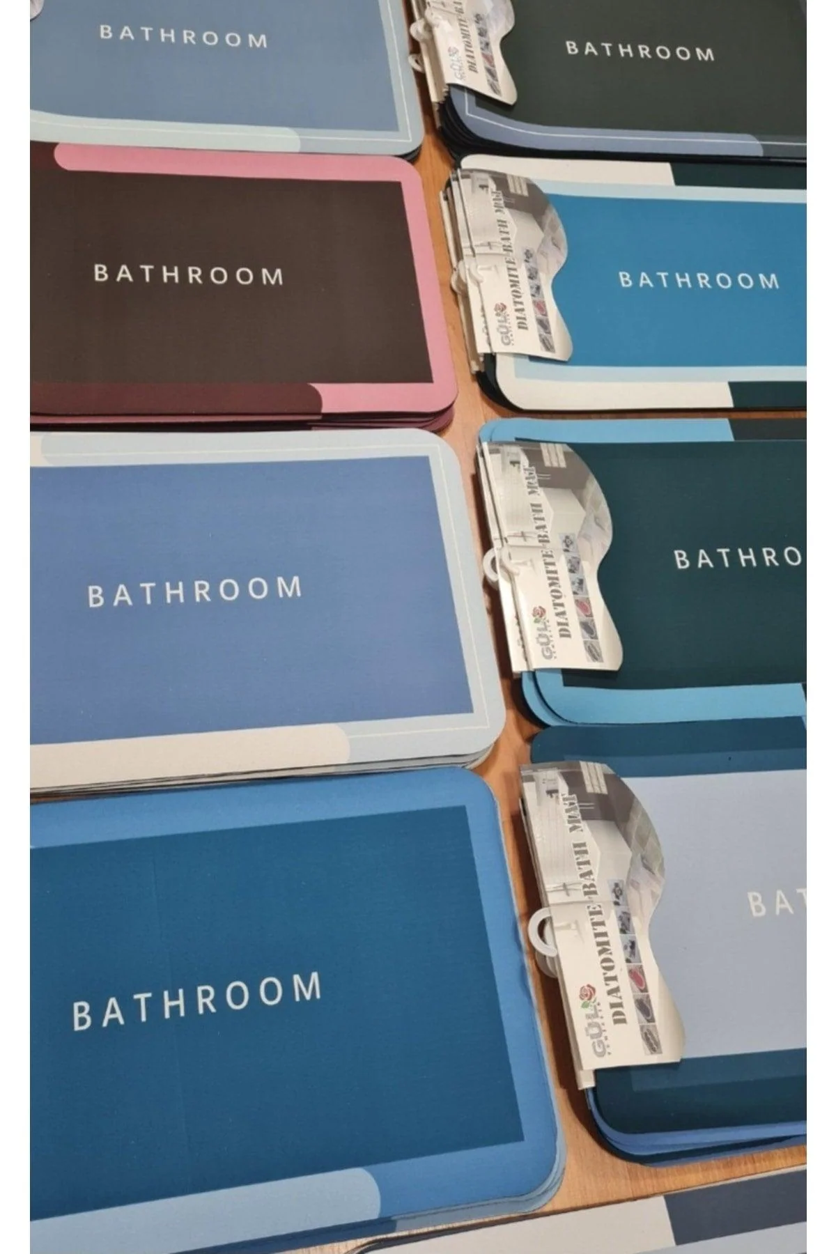 Quick-Dry Water Absorbing Bath Mat with Non-Slip Rubber Base