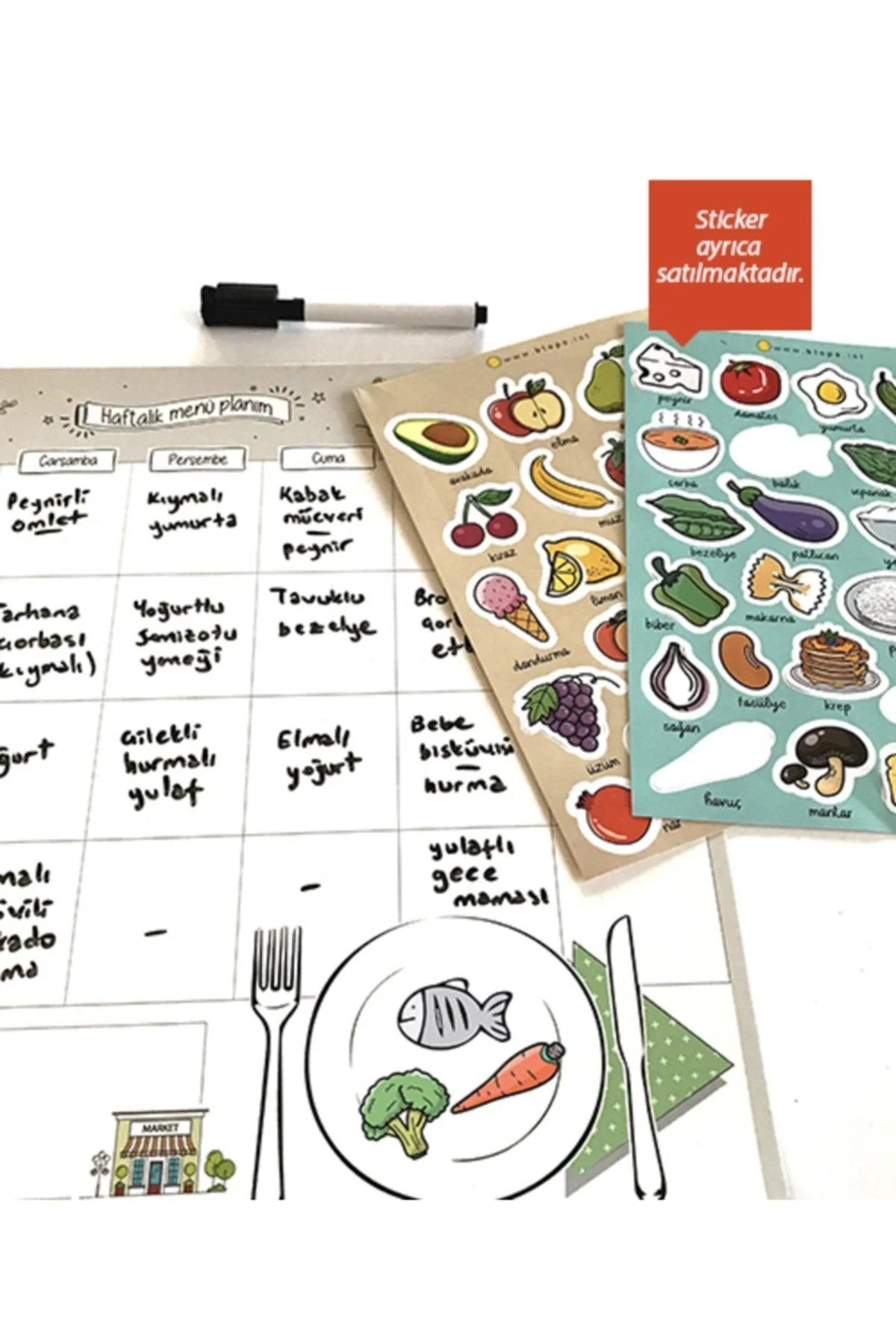 Weekly Menu Planner Magnet for Meal Organization