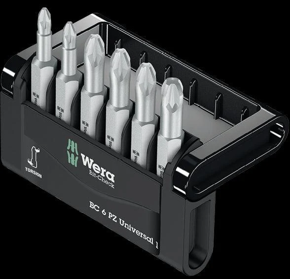 6-piece hex bit set for screwdriving tasks