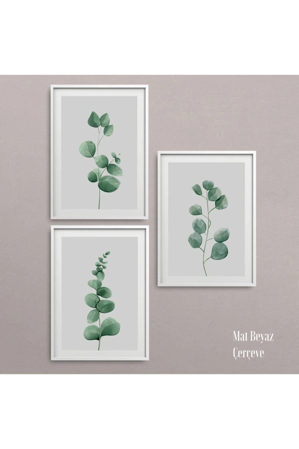 White Laminated 3‑Piece Table Frame Set with Concealed Hangers