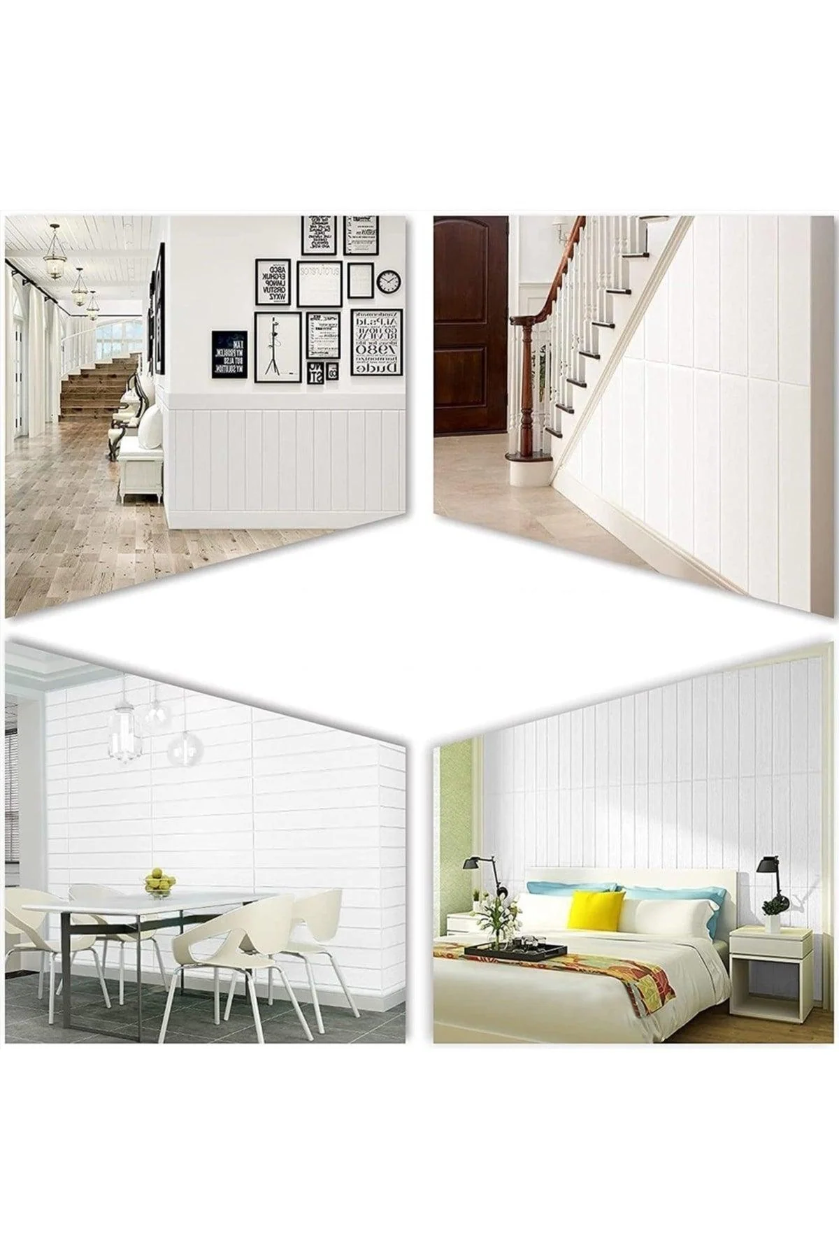 3D White Self-Adhesive Foam Wall Panel