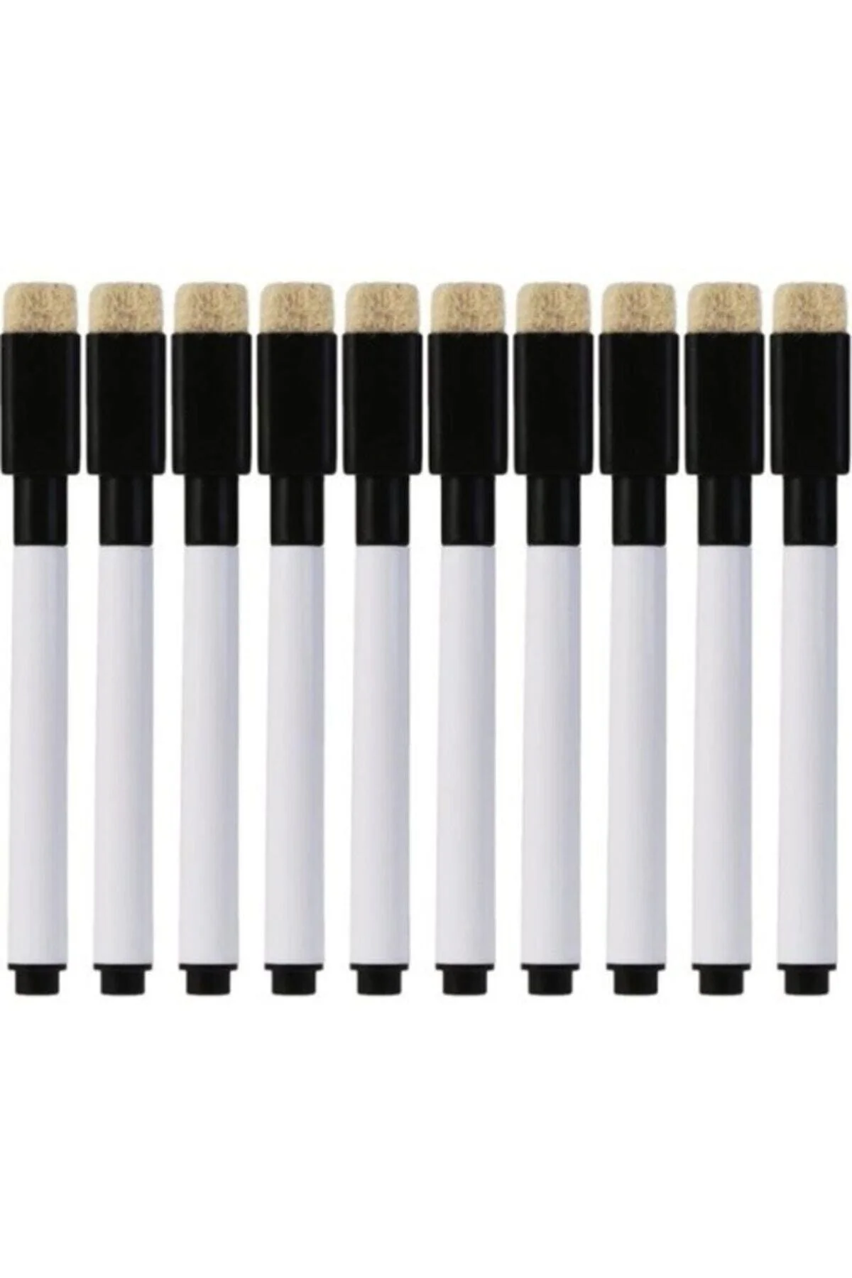 Pack of 10 whiteboard markers with eraser
