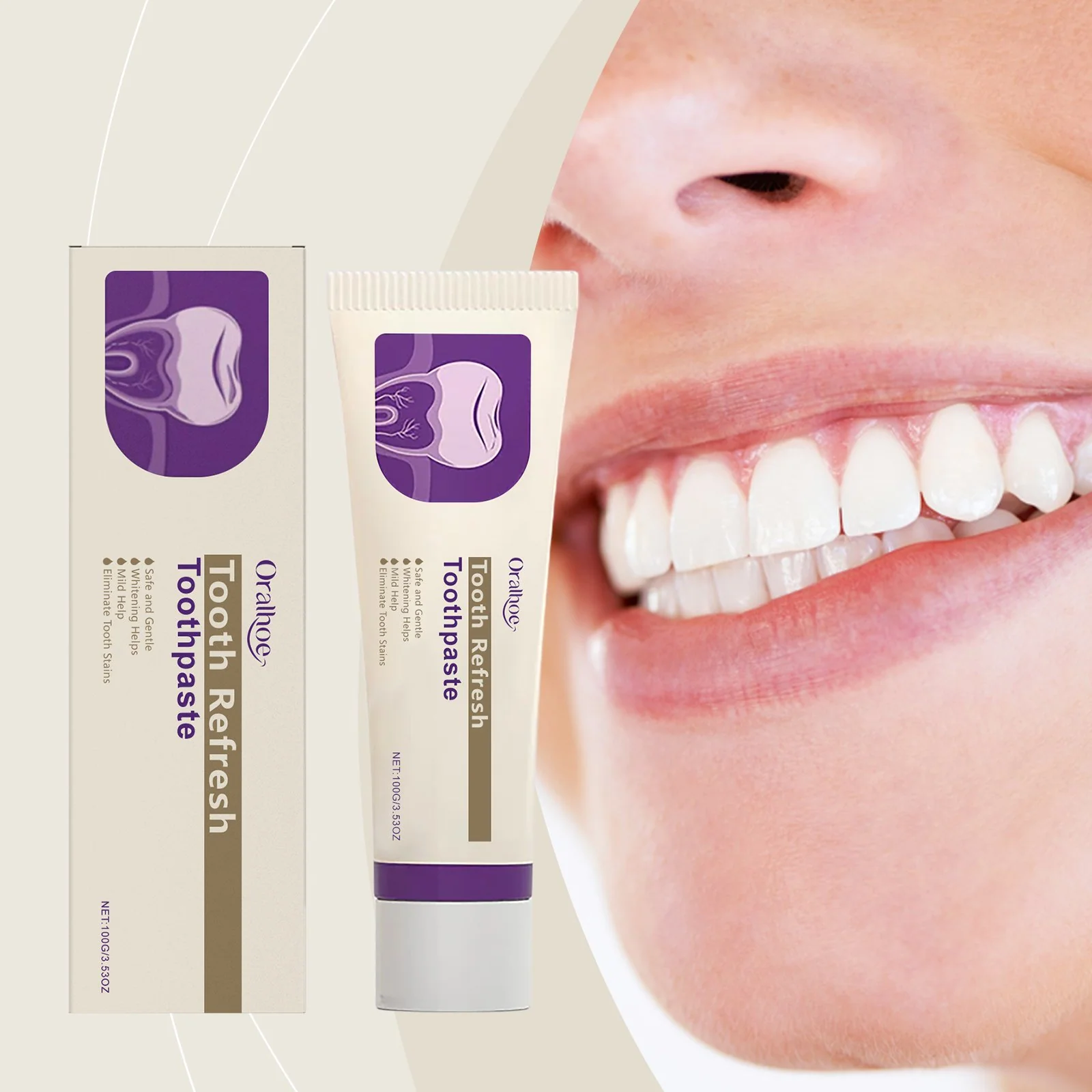 Whitening Toothpaste for Brighter Smiles, 100g