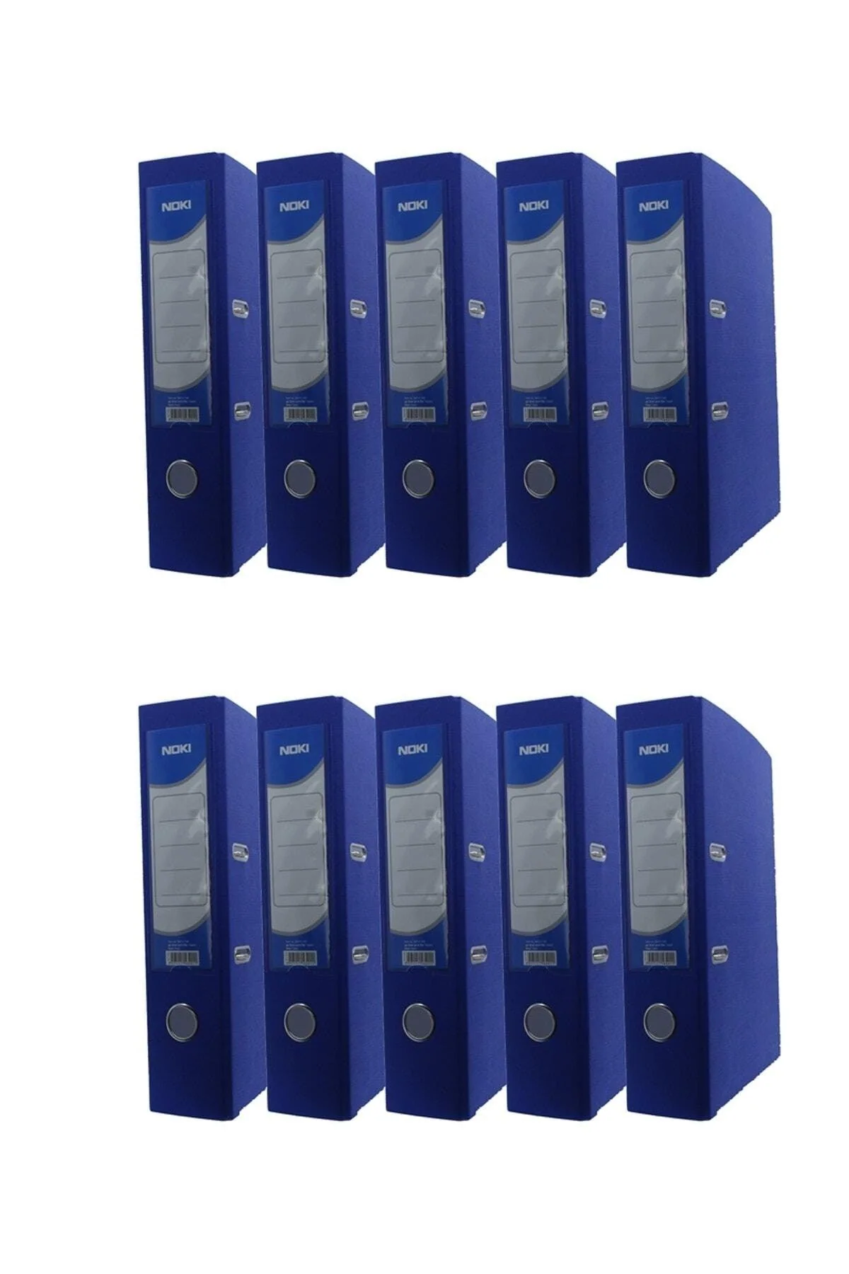 Blue plastic folder set with 10 folders