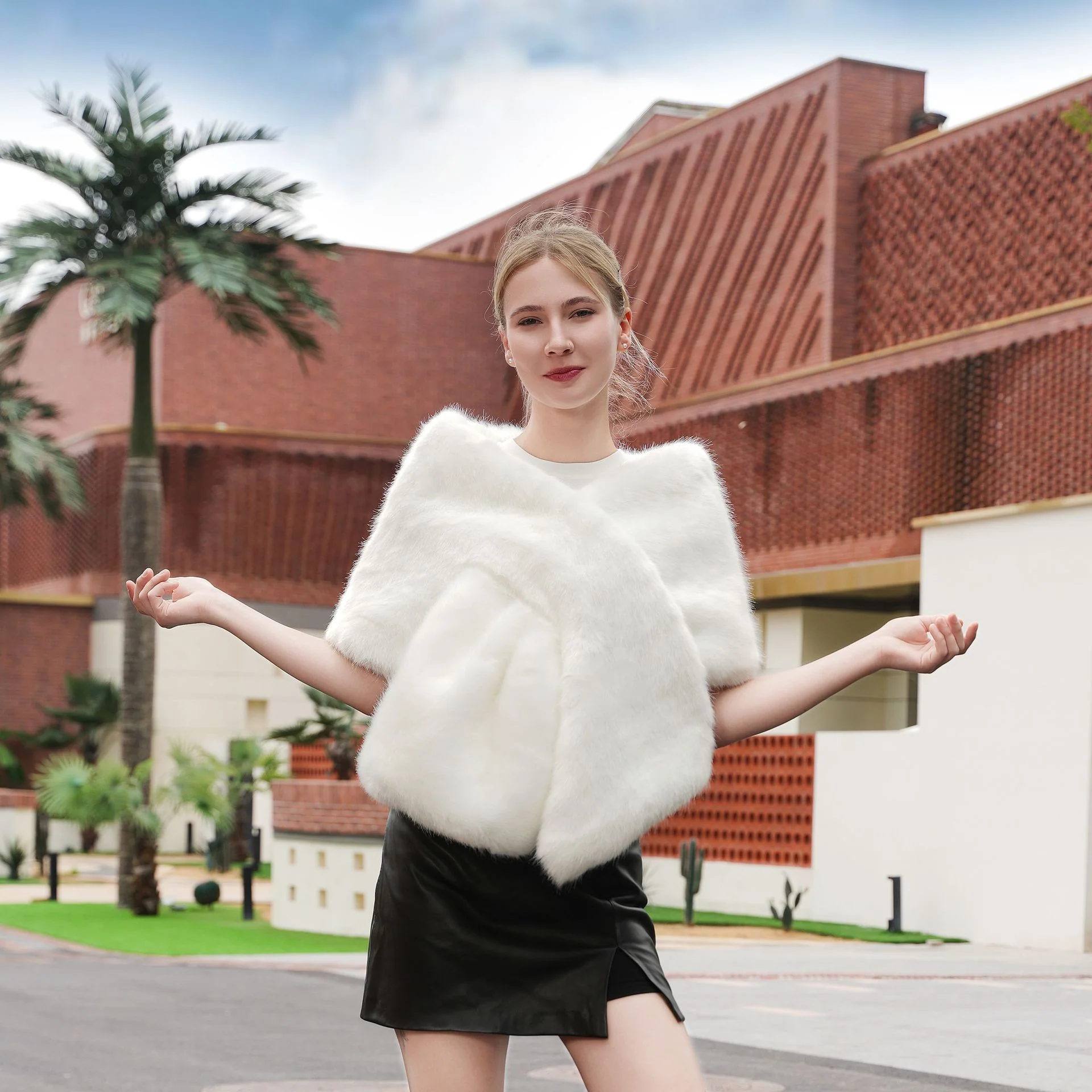 Winter Warmth Solid Color Shawl for Women