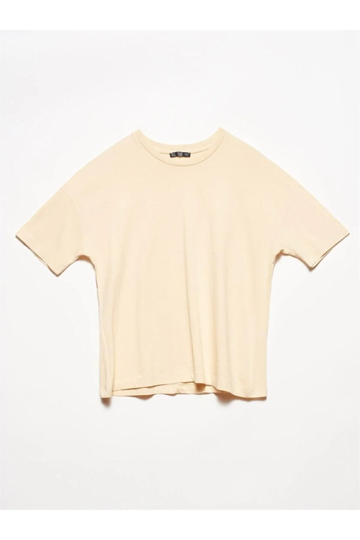Beige 100% Cotton T-Shirt for Women