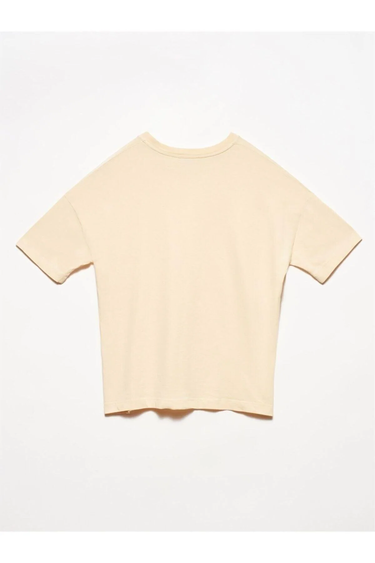 Beige 100% Cotton T-Shirt for Women