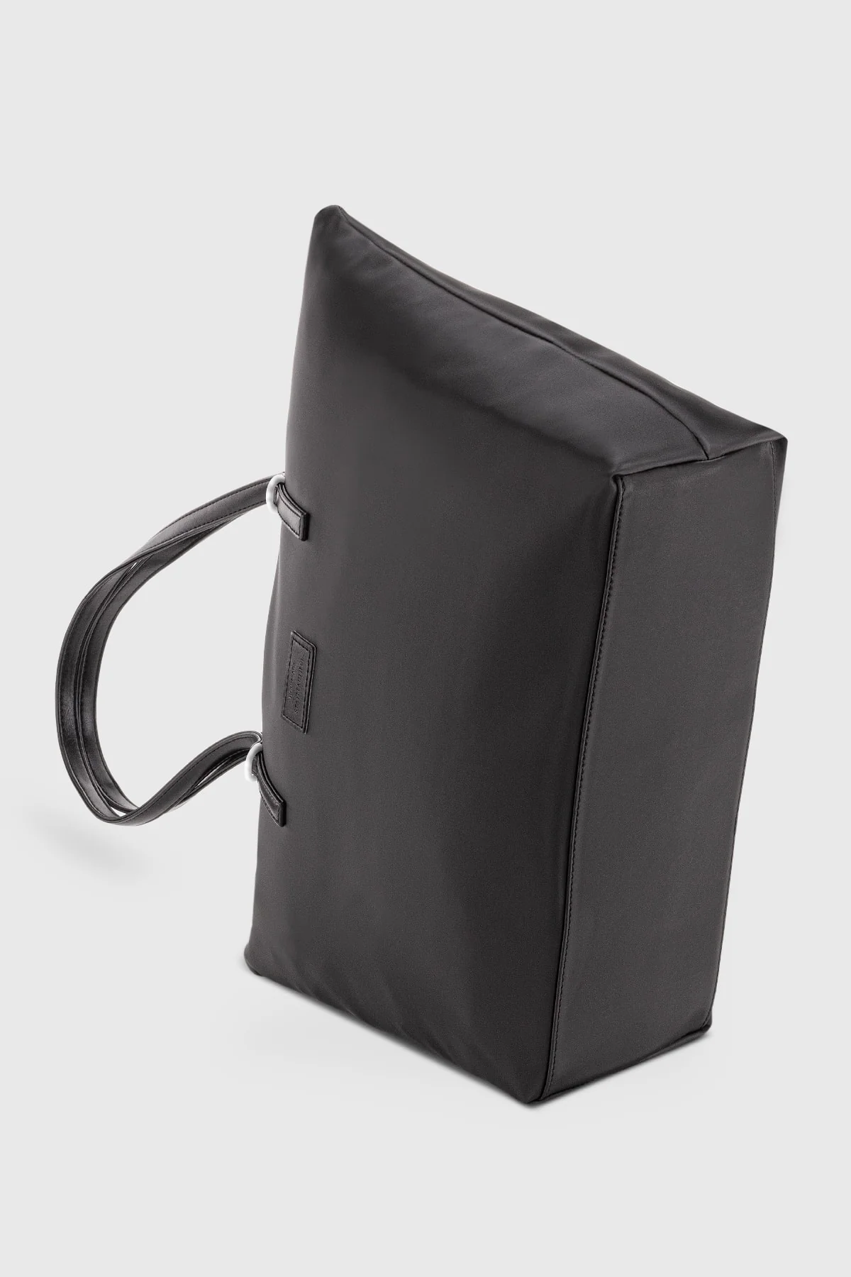 Black Canvas Shopper Bag with Roomy Compartments