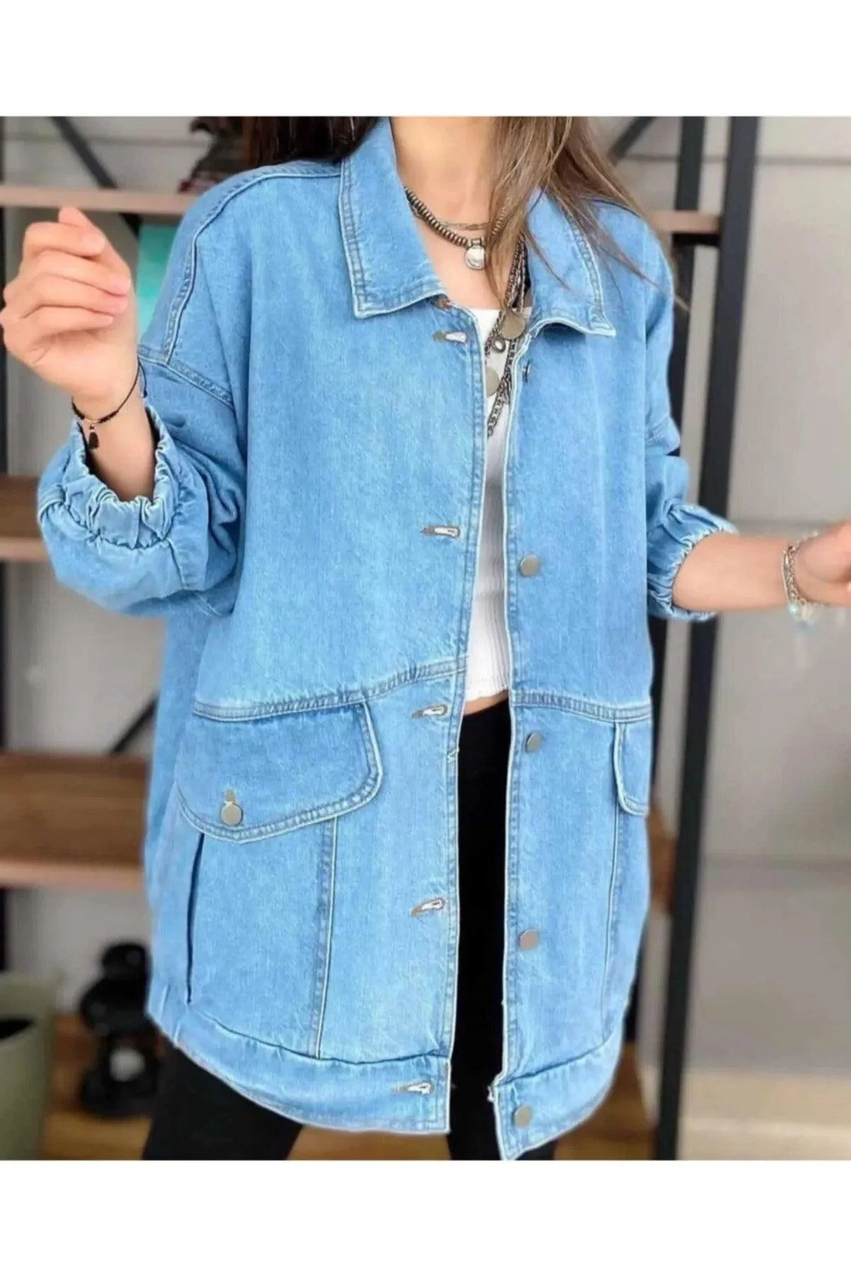 Classic blue denim jacket for everyday wear