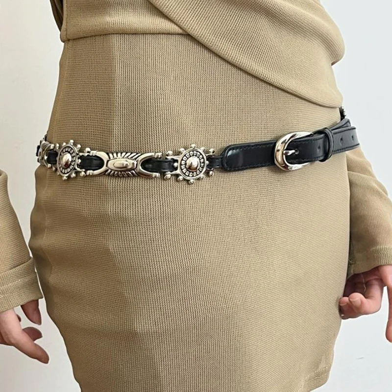 Women's Rivet Stitching Waist Chain