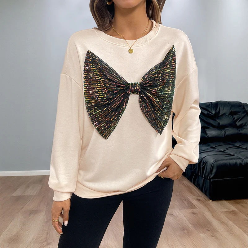Women's Sequined Pullover Sweatshirt