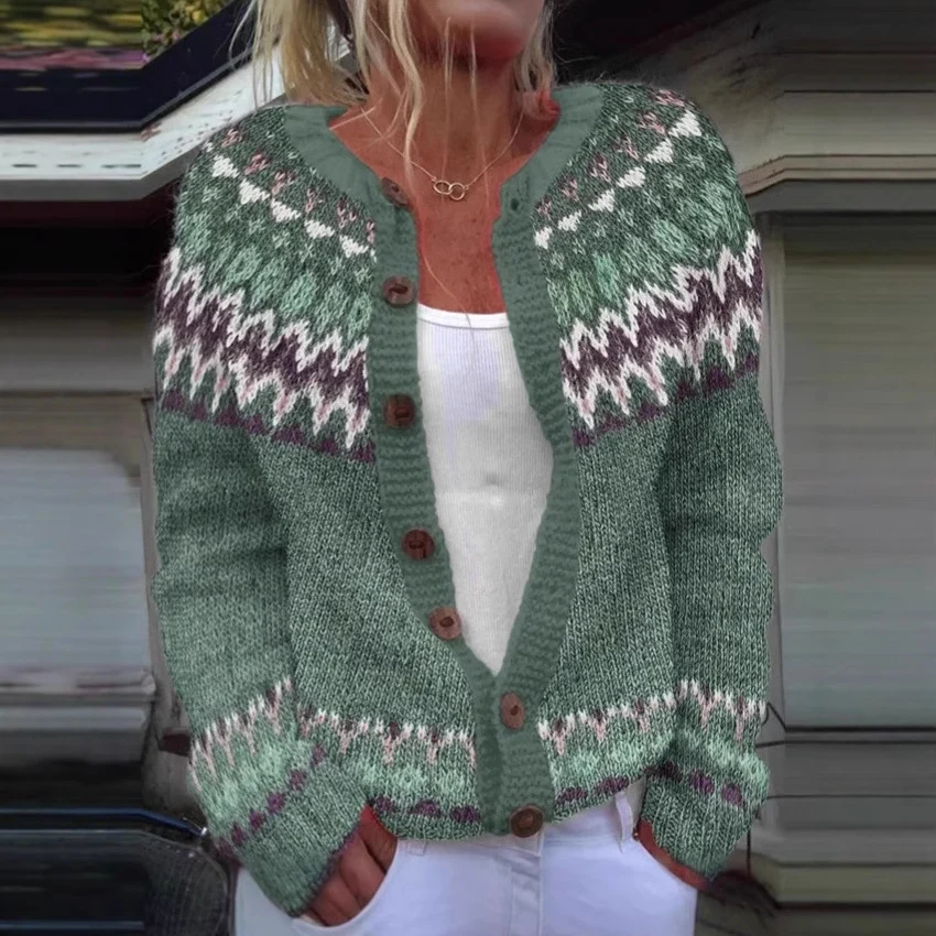 Women's Simple All-match 3d Digital Pattern Printed Sweater