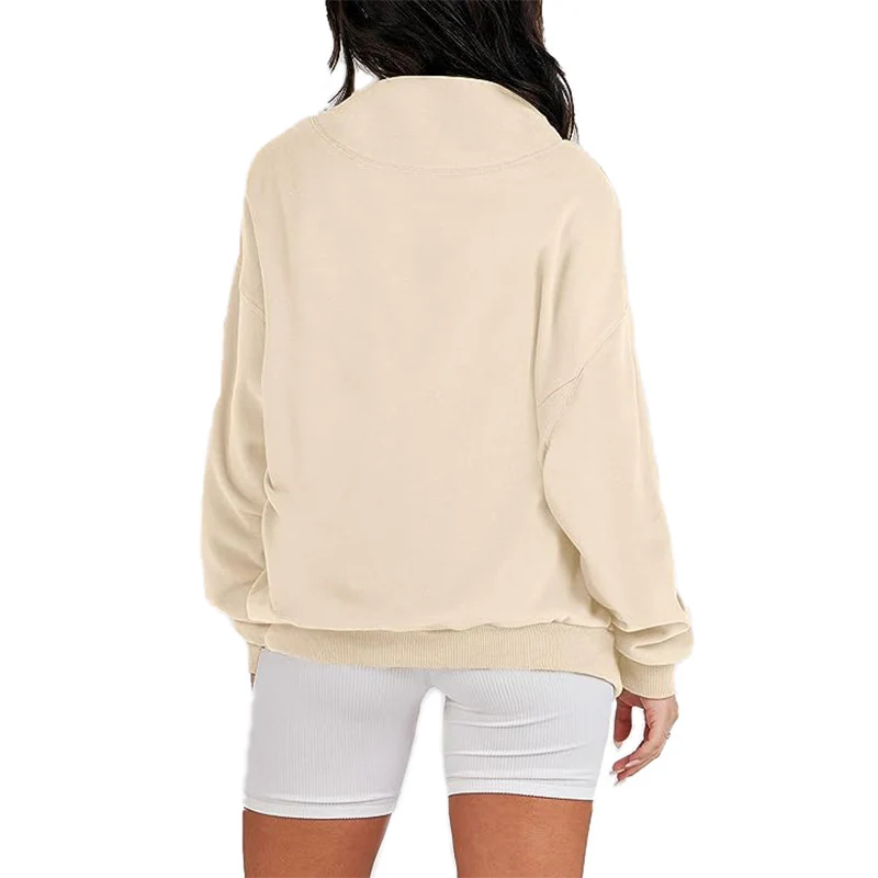 Women's Solid Color Long Sleeve Casual Pullover Top