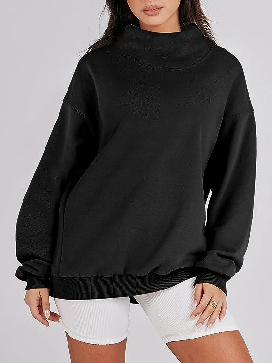 Women's Solid Color Long Sleeve Casual Pullover Top