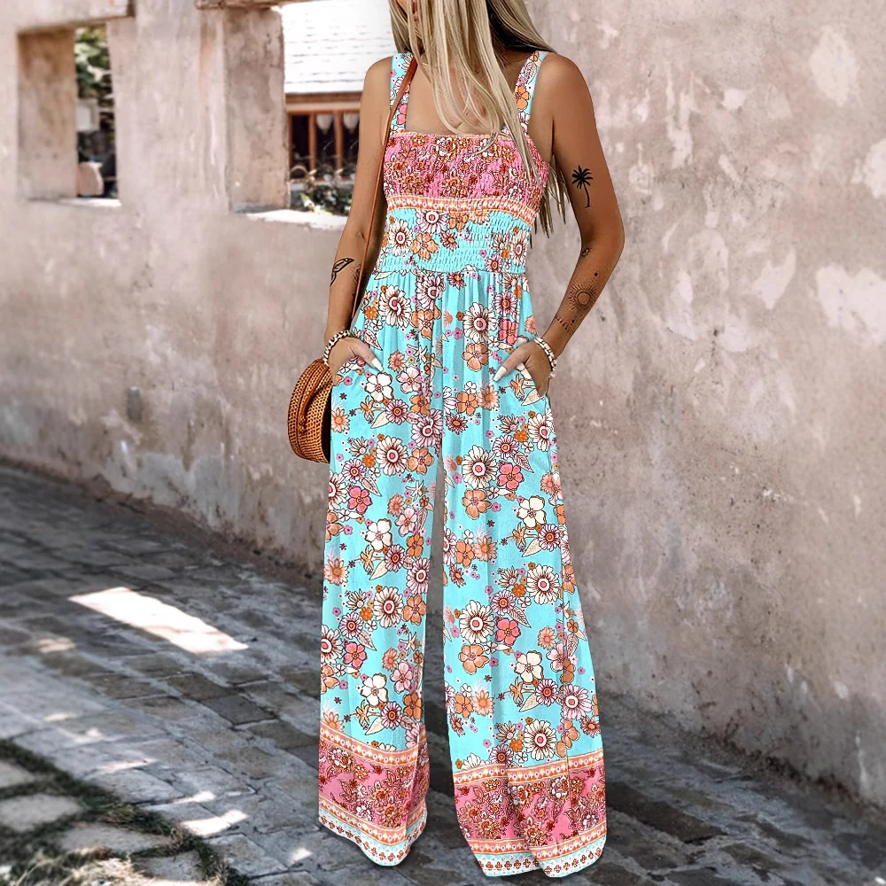 Women's Solid Color Sleeveless Sling Romper Jumpsuit