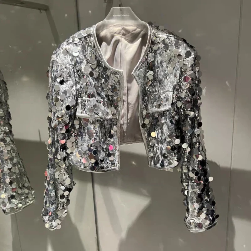 Women's Sparkling Sequined Windbreaker & Jacket