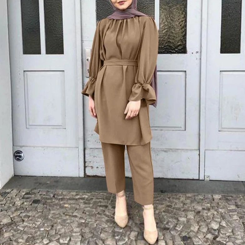 Women's Summer Solid Color Jumpsuit Set
