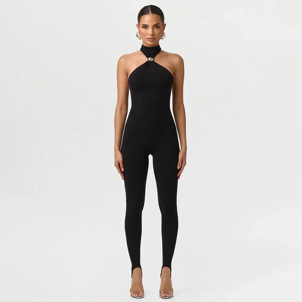 Women's Tight-Fitting Athletic Jumpsuit