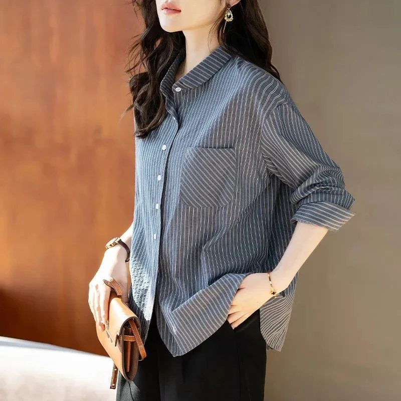 Women's Versatile Slimming Lapel Base Shirt Top