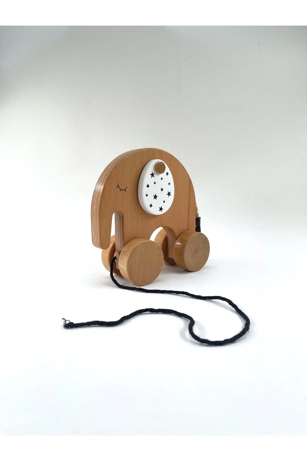 Wooden elephant toy from sustainable forests for early development