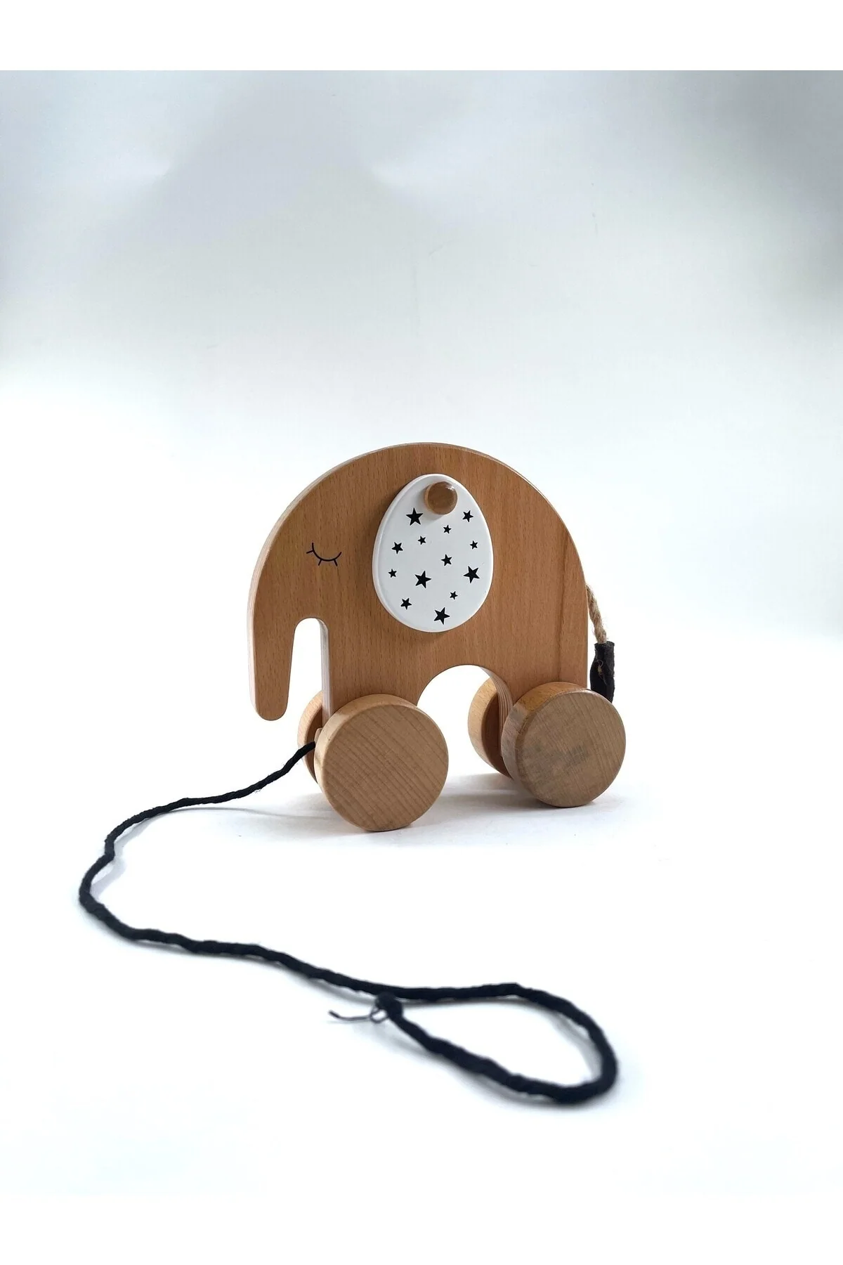 Wooden elephant toy from sustainable forests for early development