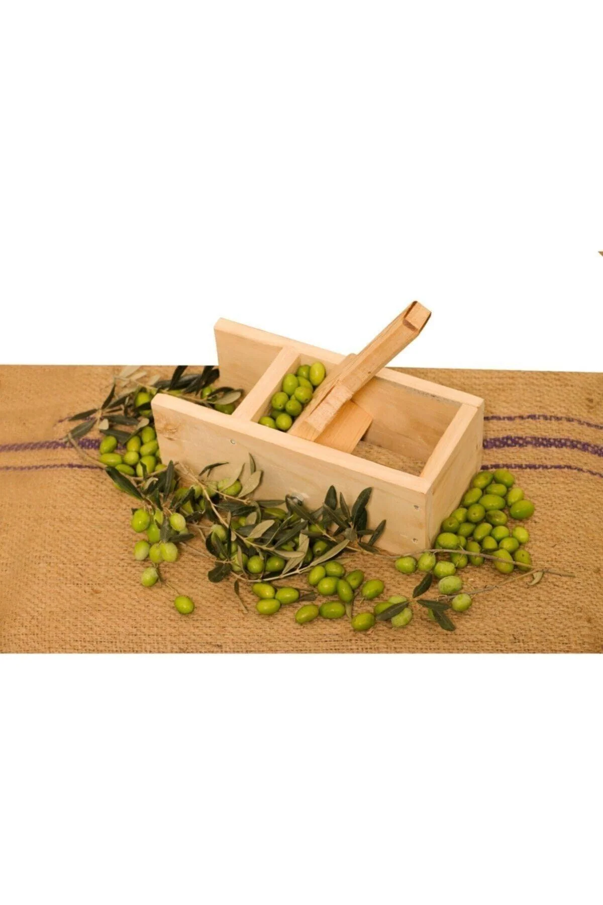 Handmade Wooden Olive Press with Nut and Bolt Assembly