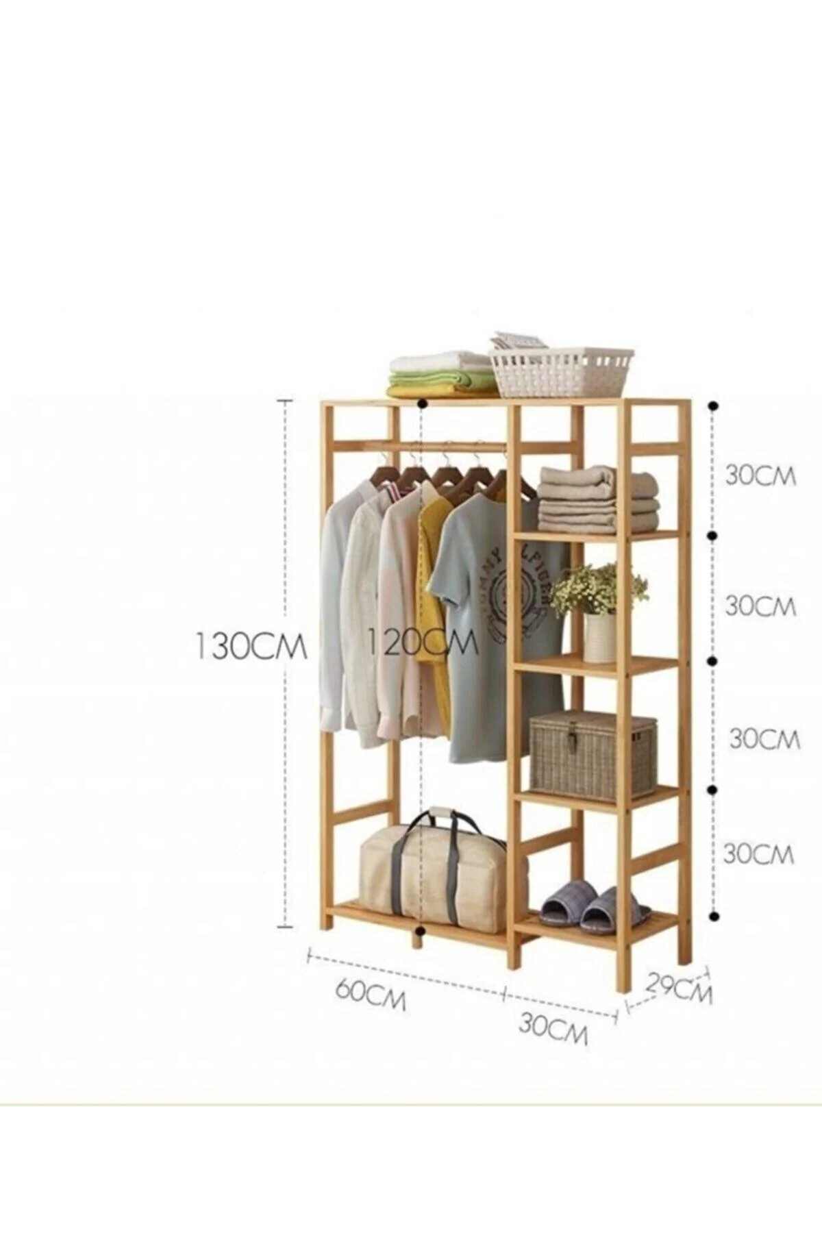 Modern wooden wardrobe with ample storage
