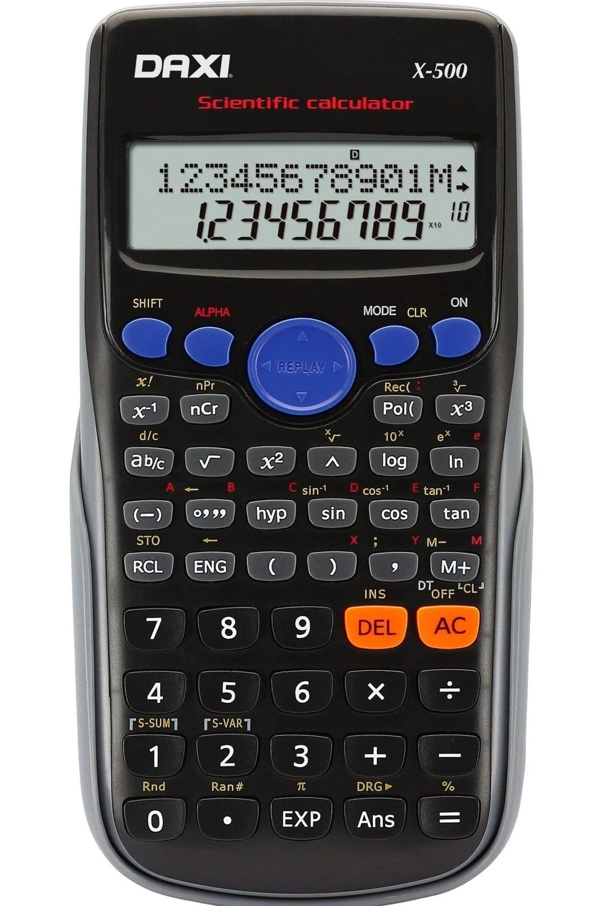 Scientific calculator with 240 functions and protective cover