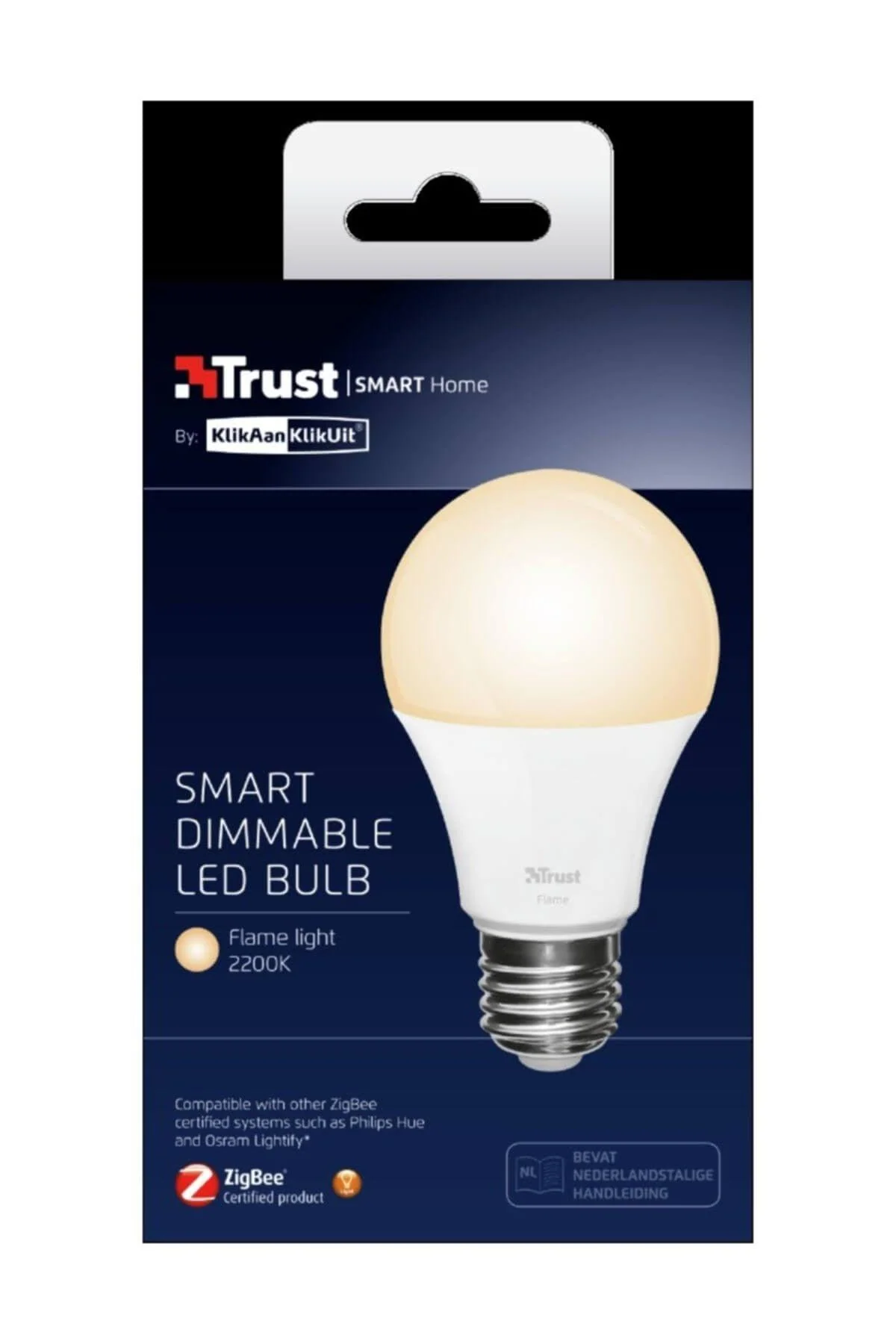 Zigbee smart LED bulb with flame color control